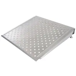 Silver Spring - 30 Inch Adjustable Aluminum Wheelchair Door Threshold Ramp, Silver