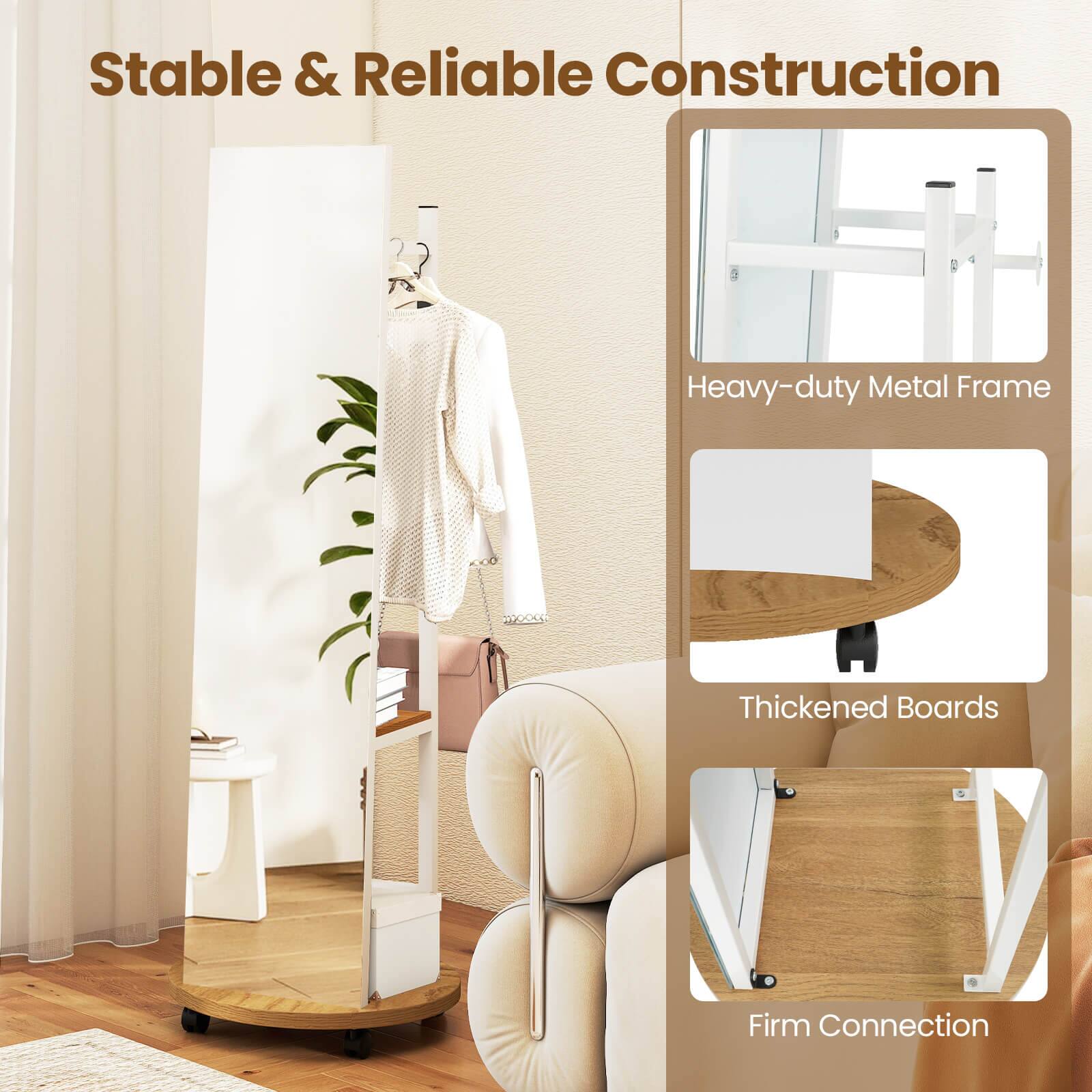 Stable & Reliable Construction

Heavy-duty Metal Frame

Thickened Boards

Firm Connection
