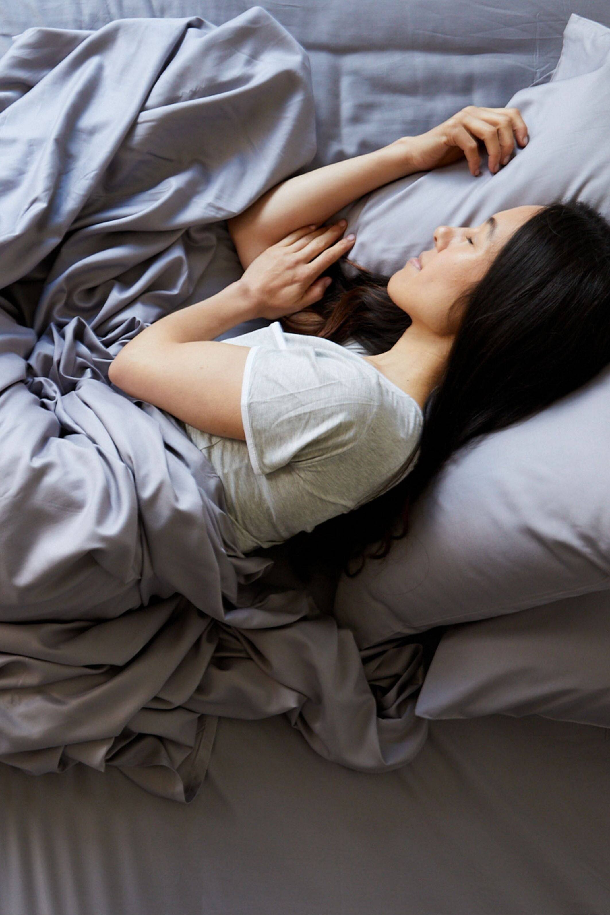 Alt View 2. BedVoyage - Luxury 100% viscose from Bamboo Fitted Sheet, Queen - Platinum - Platinum.