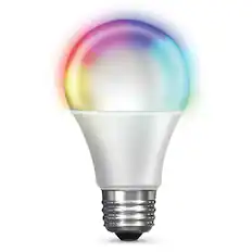 Front. FEIT ELECTRIC - A19 Smart LED Light Bulb - Multicolor.