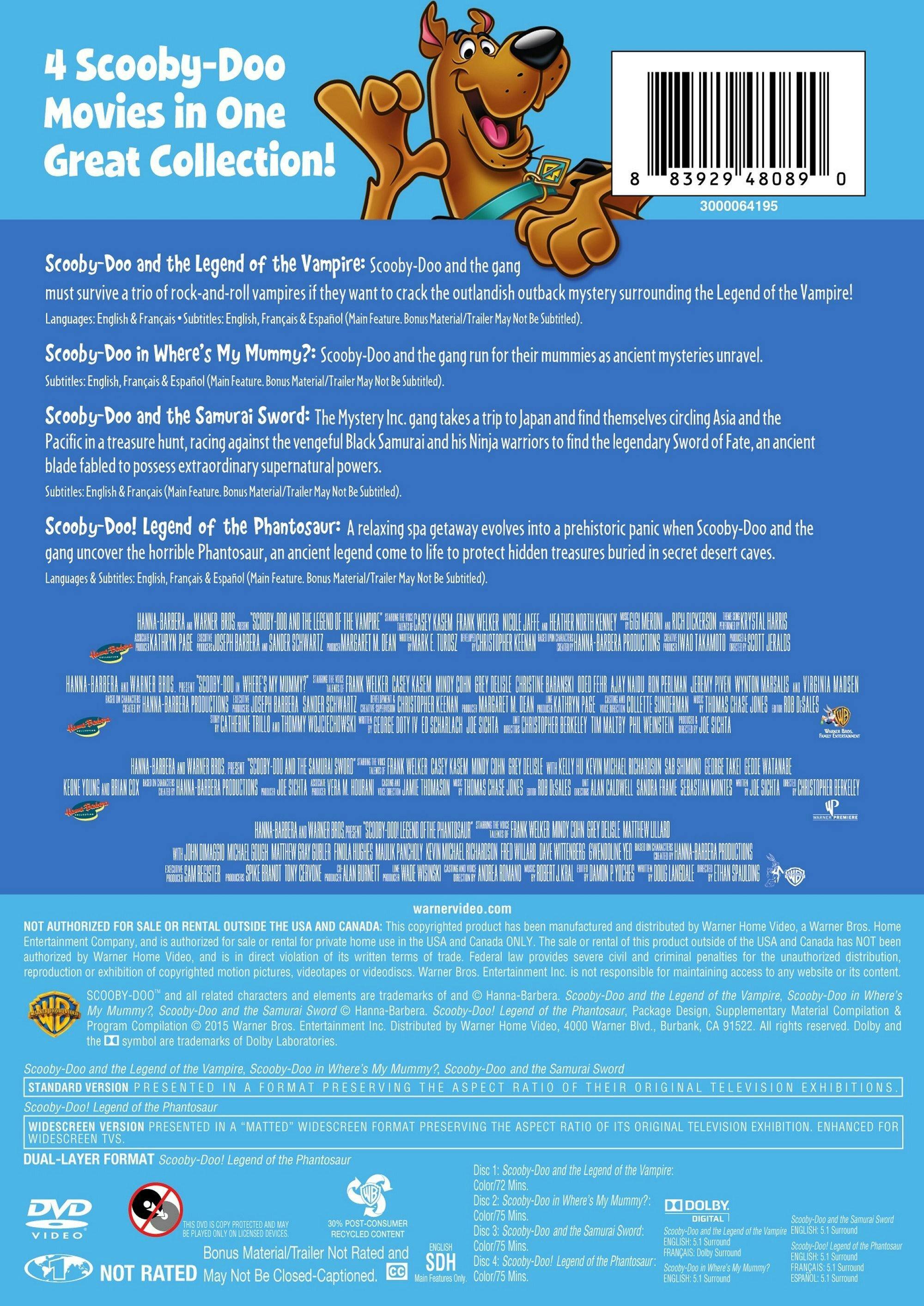 Angle. Scooby-Doo: 4 Movie Collection (Box Set) [DVD].