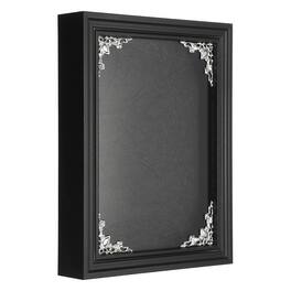 Unique Bargains - Shadow Box Frame, 7.8x5.9 Inch Wooden Display Case with Clear Glass for Photo Memorabilia Dried Flower - Black