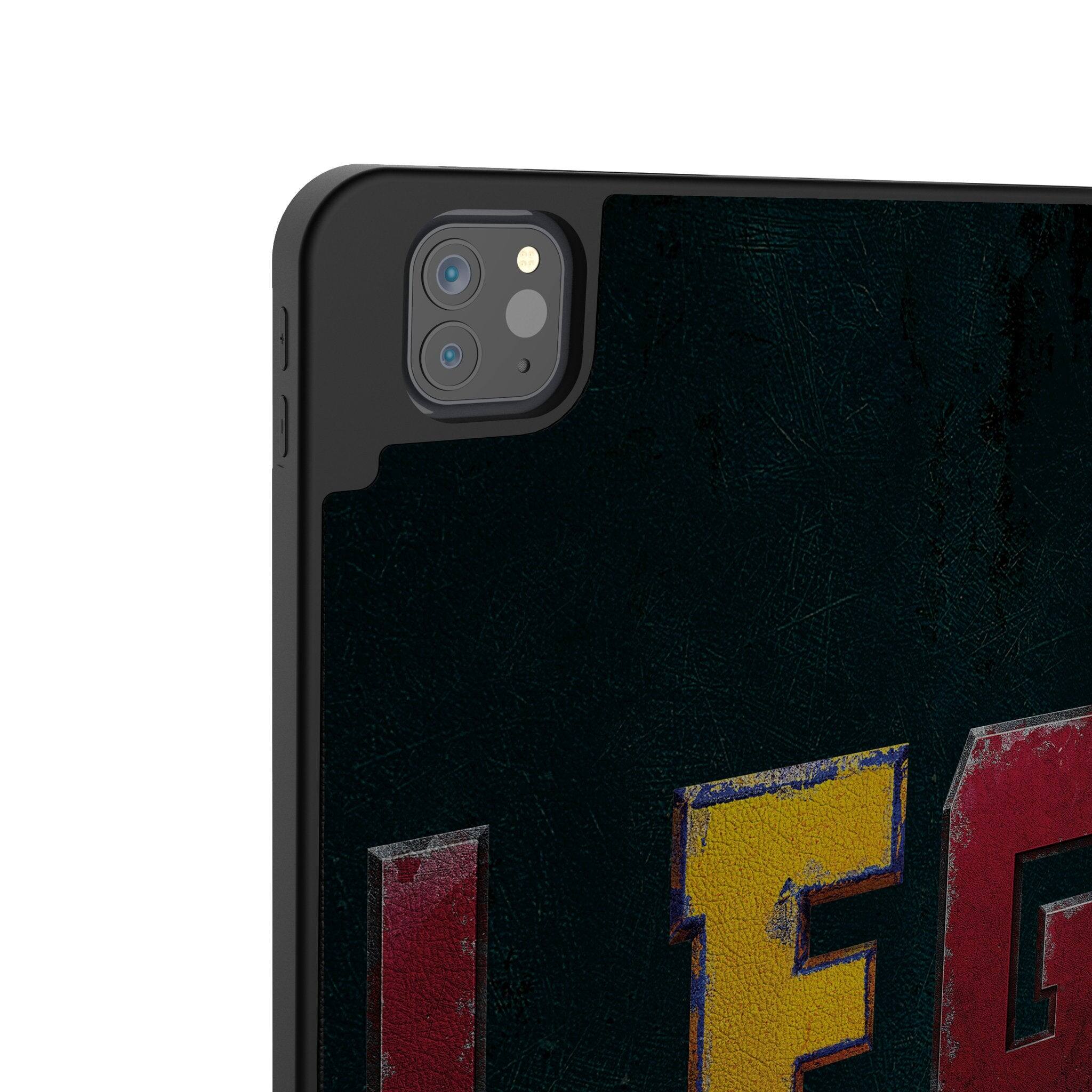 Left. Keyscaper - Marvel Badge Tablet Case - Apple iPad Pro 11in (M4) - Deadpool Wolverine 1.