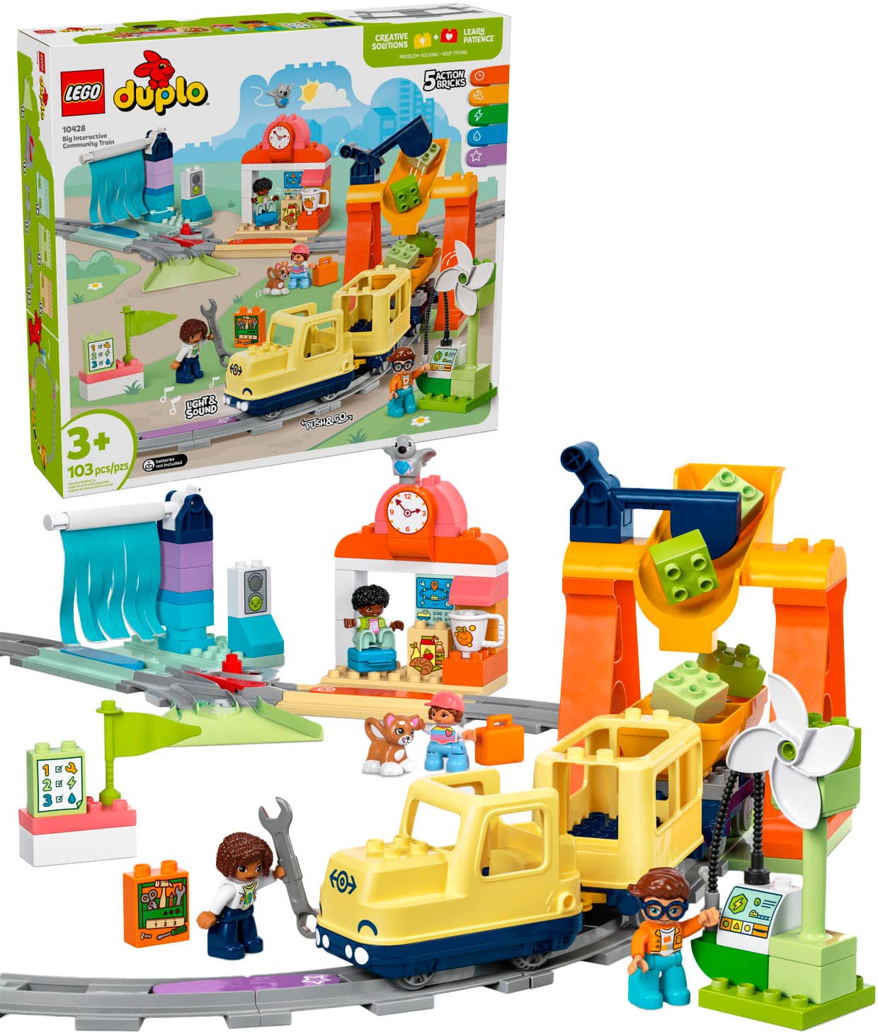 LEGO - DUPLO Town Big Interactive Community Train Set 10428 - Front_Zoom