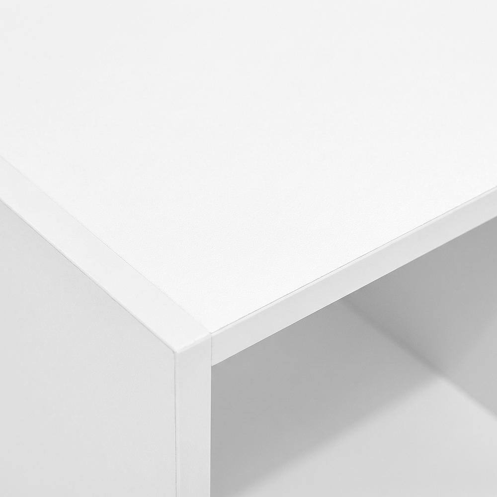 Alt View 1. FurniFact - White 3-Tier Open Shelf Bookcase with Modern Design and Sturdy Construction - Brown.