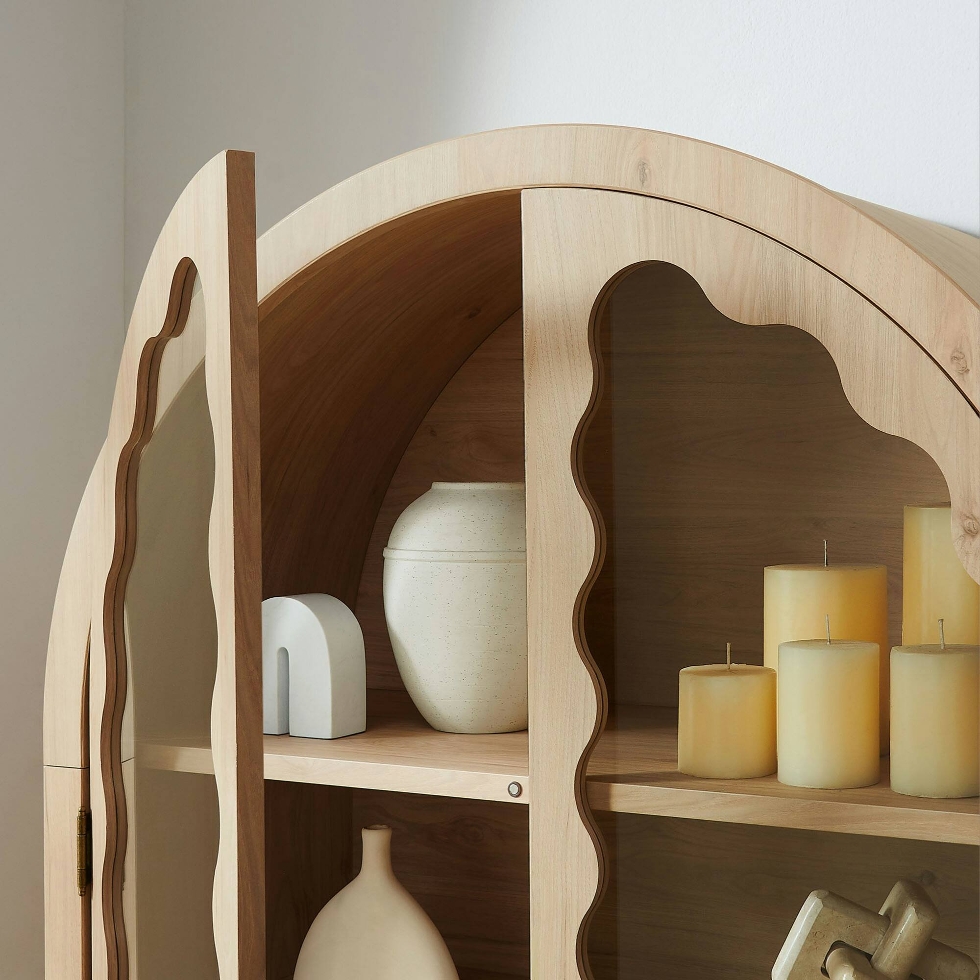 Alt View 10. Modway - Rory 76 Inch Arched Kitchen Pantry Cabinet by Modway - Light Oak.