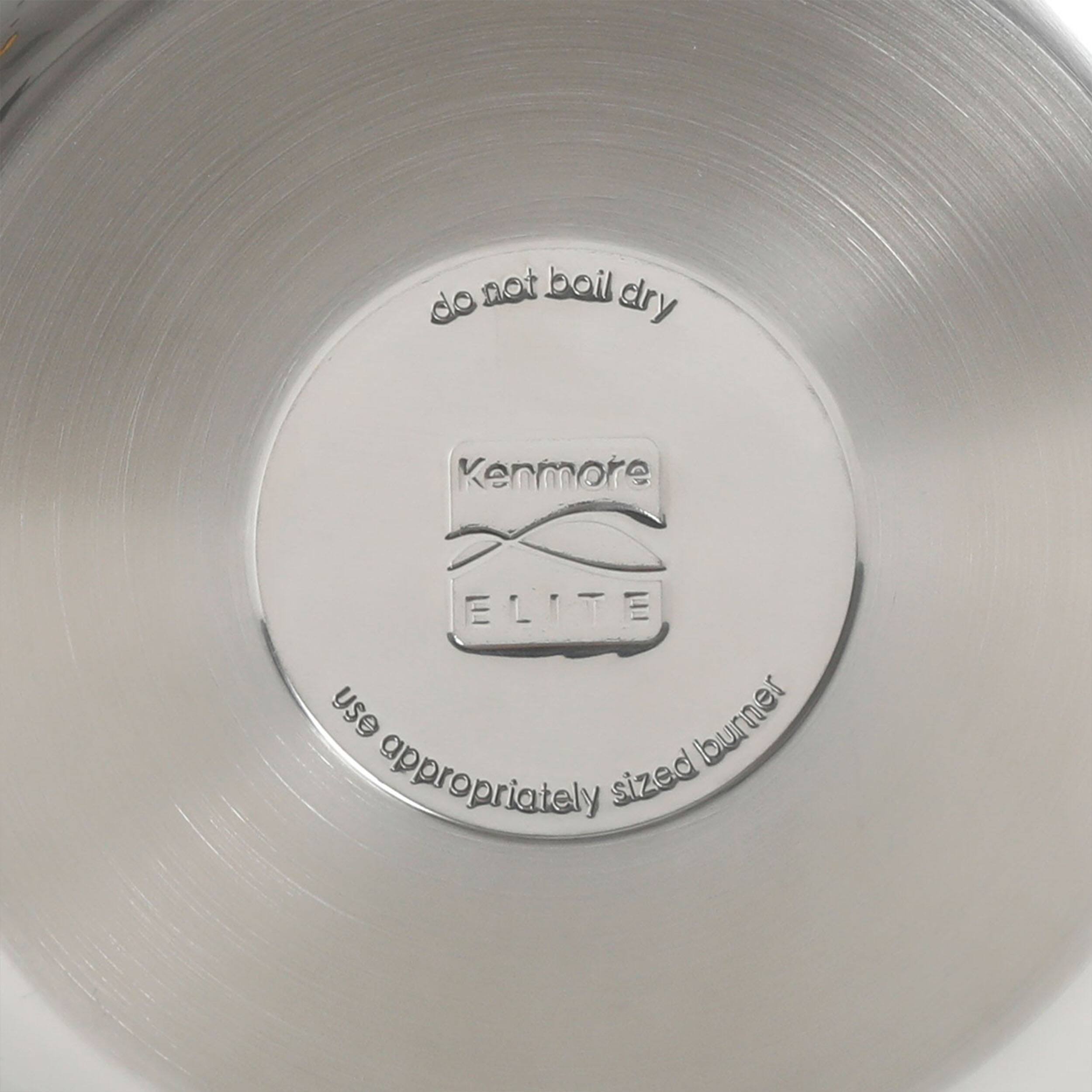 do not boil dry Kenmore ELITE use appropriately sized burner