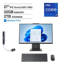 Lenovo - IdeaCentre All-in-One 27 FHD (Intel i7-13620H, 32GB DDR5, 2TB PCIe SSD, Intel UHD, Win 11 Pro) - Luna Grey
