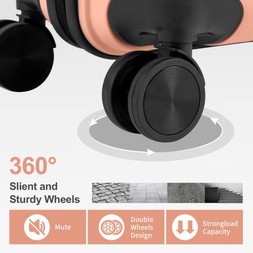 360° Silent and Sturdy Wheels  
Mute Double Wheels Design  
1 Strong Load Capacity