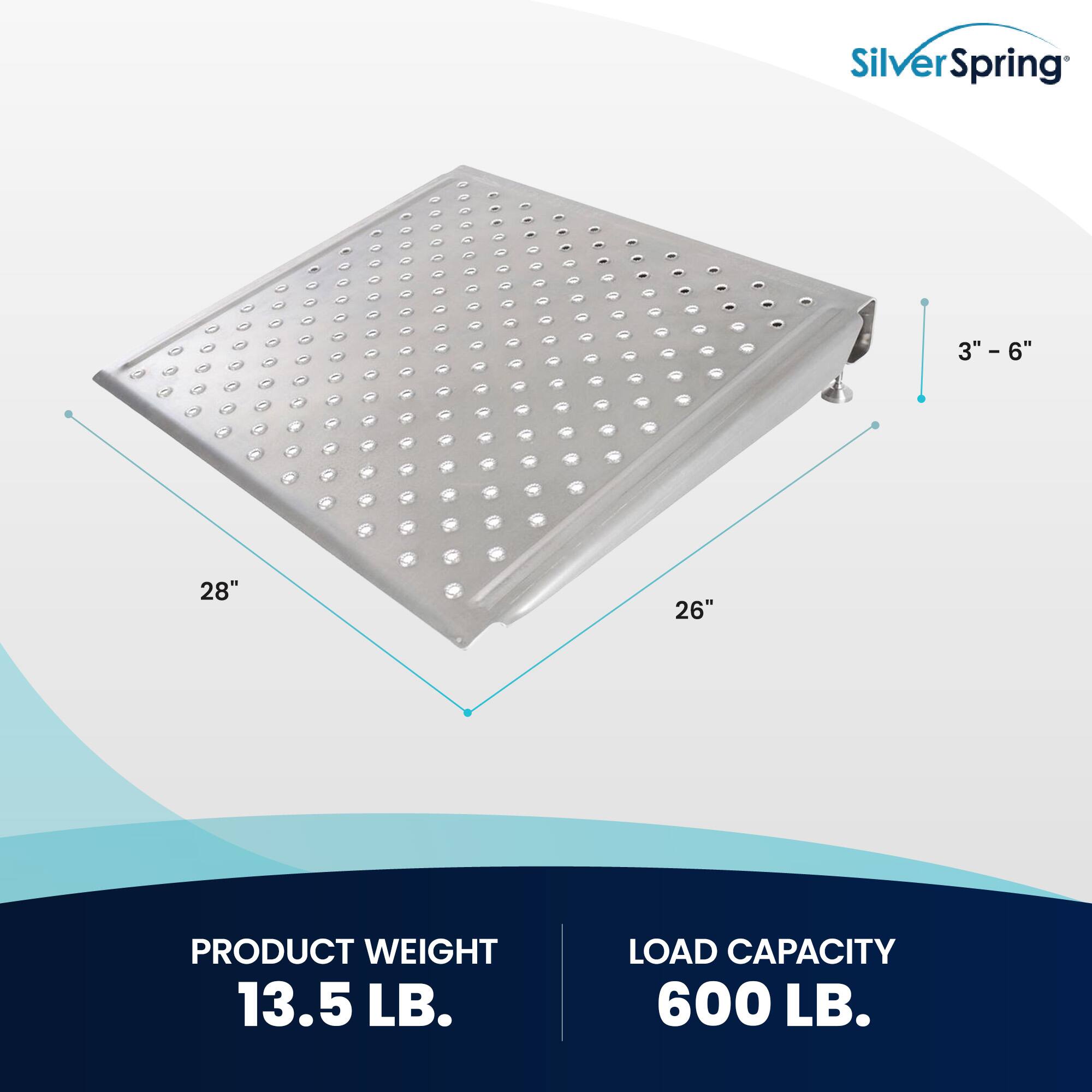 Silver Spring 3" - 6" 28" 26" PRODUCT WEIGHT 13.5 LB. LOAD CAPACITY 600 LB.