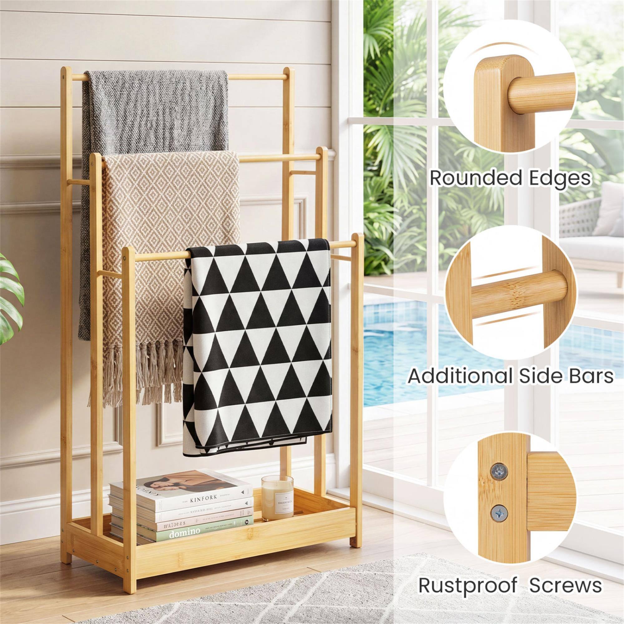 - Rounded Edges
- Additional Side Bars
- Rustproof Screws