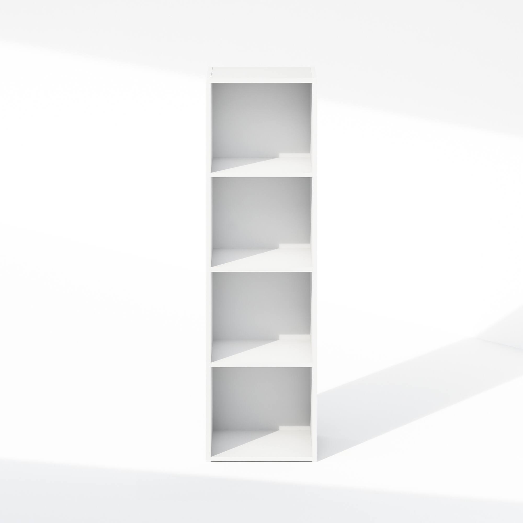 Alt View 2. Furinno - Reed 4-Tier Open Shelf Multipurpose Closet & Clothing Storage, Storage Organizer - White.