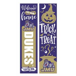 Evergreen Enterprises - James Madison Dukes 47" Double Sided Halloween Leaner Fan Sign - Multicolor