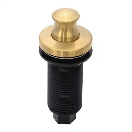 Front. Akicon - Akicon Brass Garbage Disposal Air Switch Kit with Sink Top On/Off Push Button in Brushed Gold - Brushed Gold.