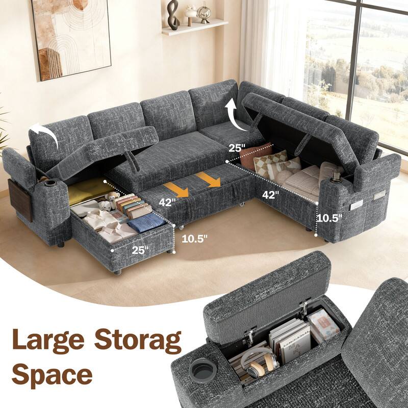 8" 25" 42" 42" 10.5" 25" 10.5" Large Storage Space