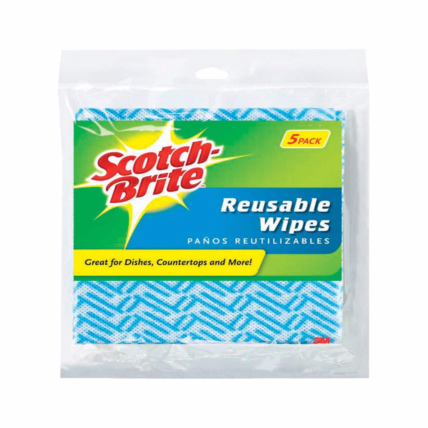 Scotch-Brite - Microfiber Reusable Wipes 11.5 in. W X 19.5 in. L 5 pk
