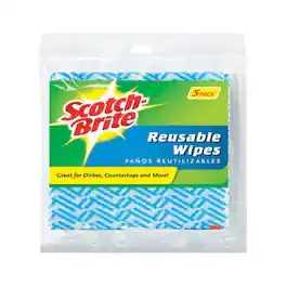 Scotch-Brite - Microfiber Reusable Wipes 11.5 in. W X 19.5 in. L 5 pk