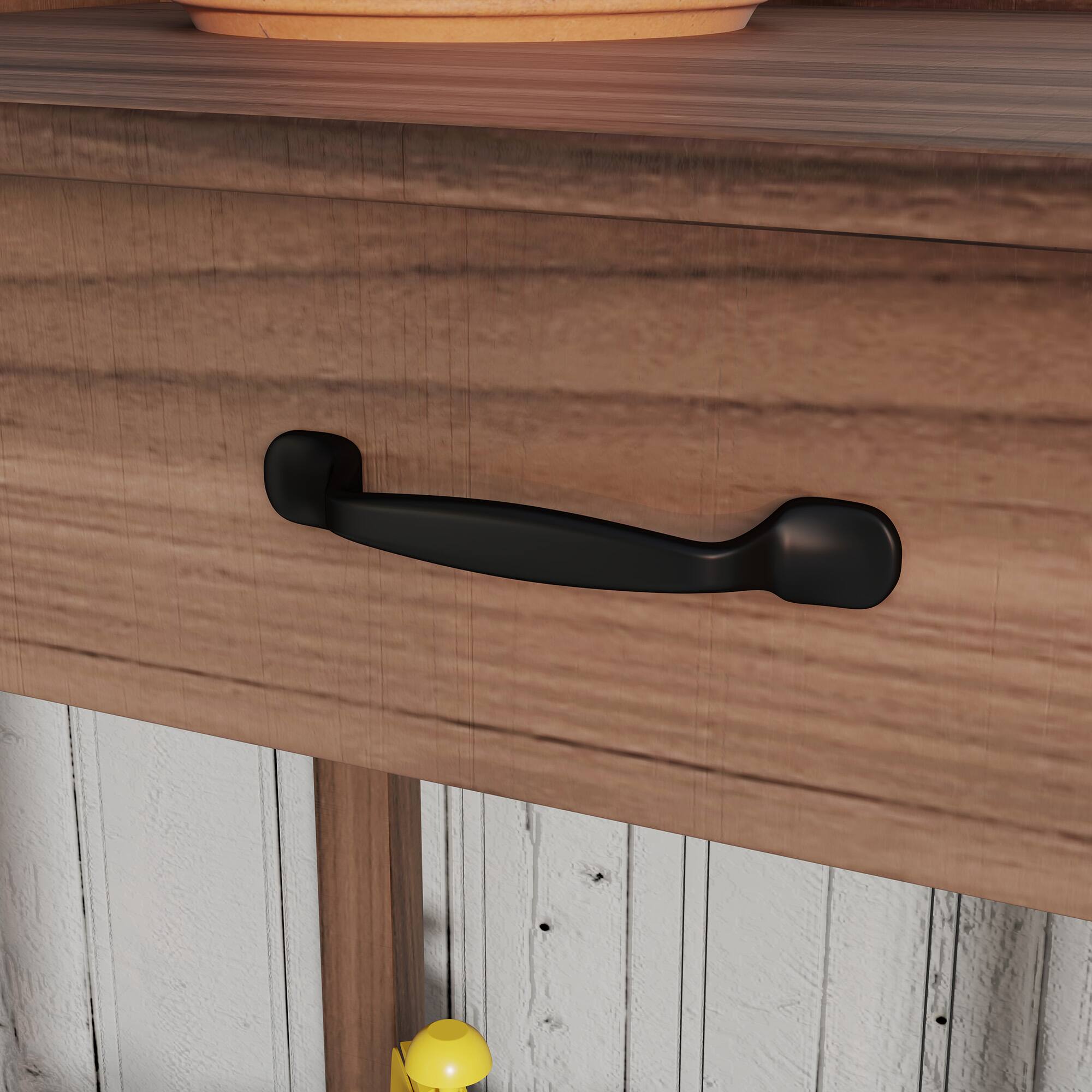 Alt View 8. Outsunny - Potting Bench Table, Outdoor Garden Table Wooden Work Station with Removable Sink, Faucet, Drawer, Shelves, Hooks - Coffee.