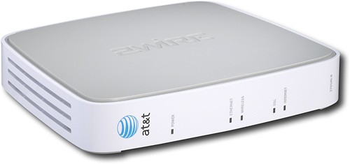 Skubbe Astrolabe tæppe Best Buy: AT&T 4-Port Ethernet Wireless Router with DSL Modem 2701HG-B