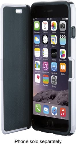  Speck - CandyShell Wrap Case for Apple iPhone 6 Plus and 6s Plus - White/Charcoal Gray