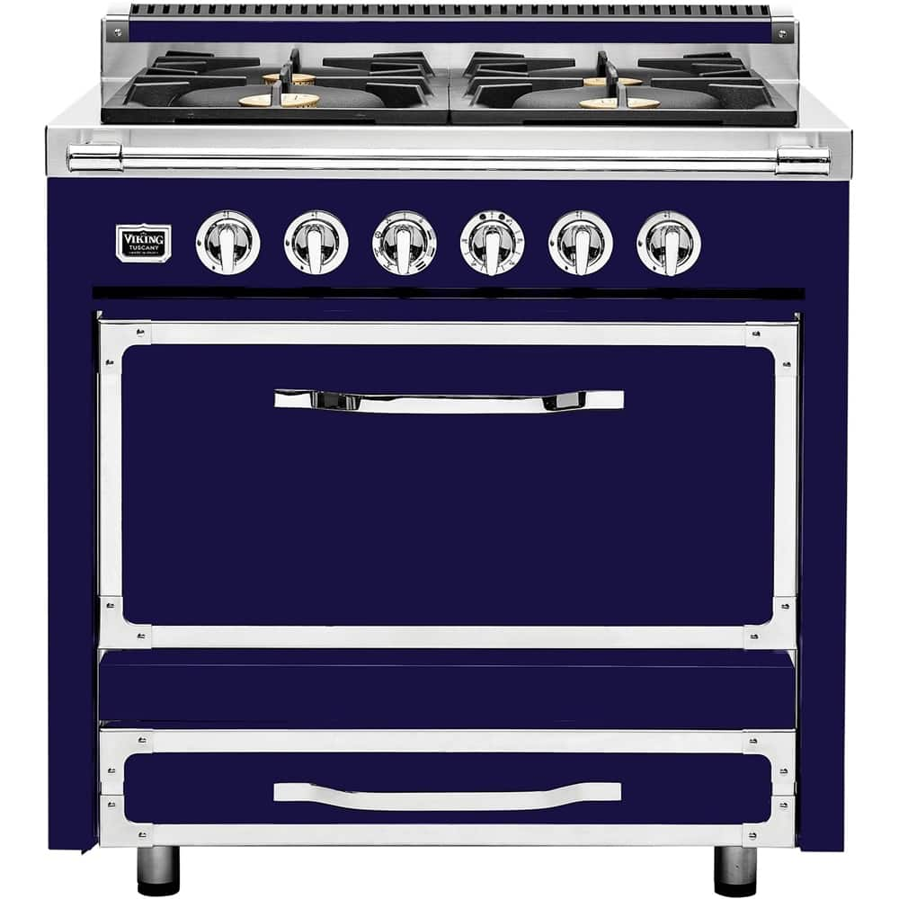 Best Buy: Viking 3.8 Cu. Ft. Freestanding Gas Convection Range Dark blue  TVDR3604BDB