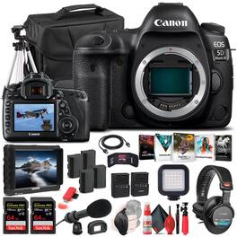 Canon - EOS 5D Mark IV DSLR Camera Body Only 1483C002 - Pro Bundle