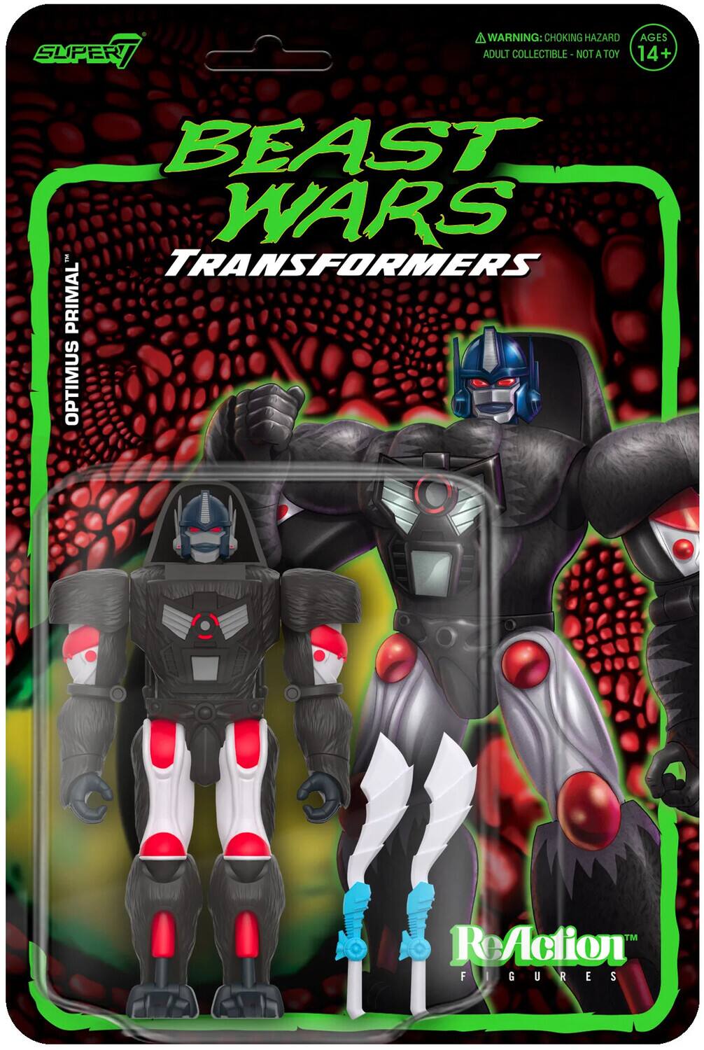 Super7 - Transformers - ReAction Wv 7 - Beast Wars - Optimus Primal - COLLECTIBLES