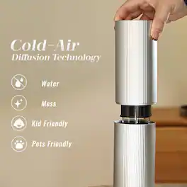Live At Space - Waterless Cold-Air Oil Diffuser 100ml 2000ft² App Remote No Heat - Silver