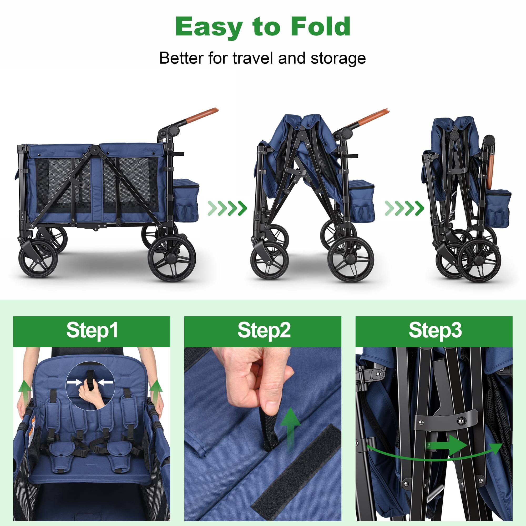Easy to Fold  
Better for travel and storage  

Step1  
Step2  
Step3