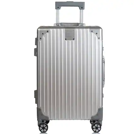 Front. Champs - Elite Aluminum Collection Carry-on Luggage Case - Silver.