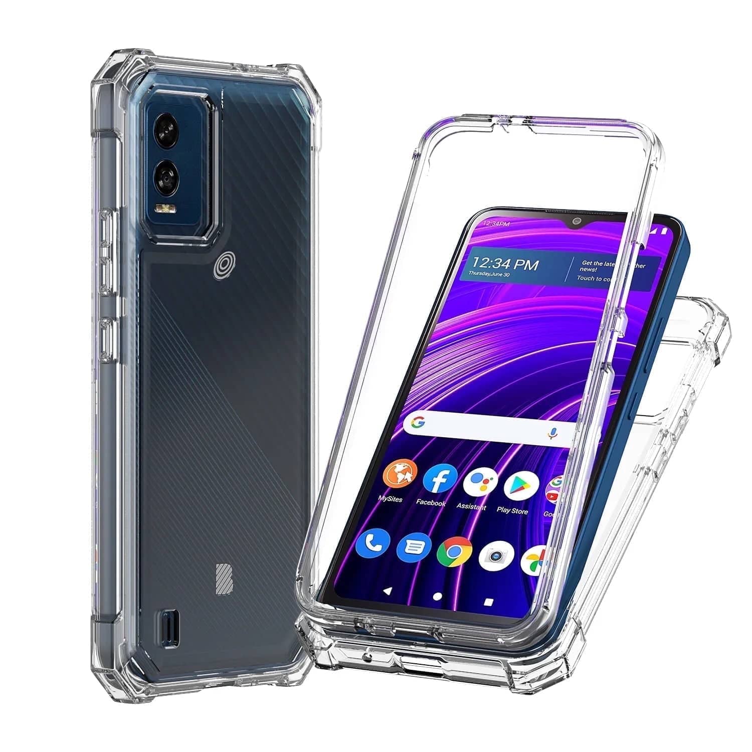 RomeTech - Rome Tech Full-Coverage Case for Blu View Speed 5G - Clear