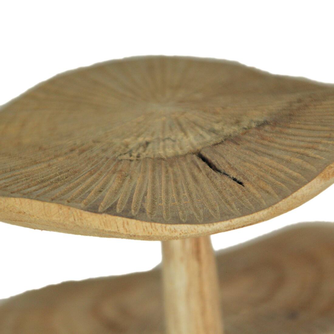 Alt View 1. Contrast Inc. - Hand Carved Indonesian Parasite Wood Mushroom Cluster Statue - Brown.