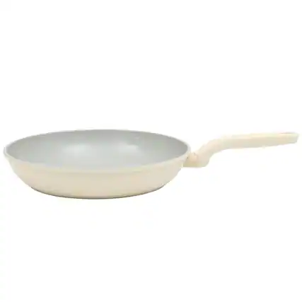 Front. Gibson - Gibson Home Barnsdall 12 Inch Nonstick Aluminum Frying Pan in Linen - Linen.