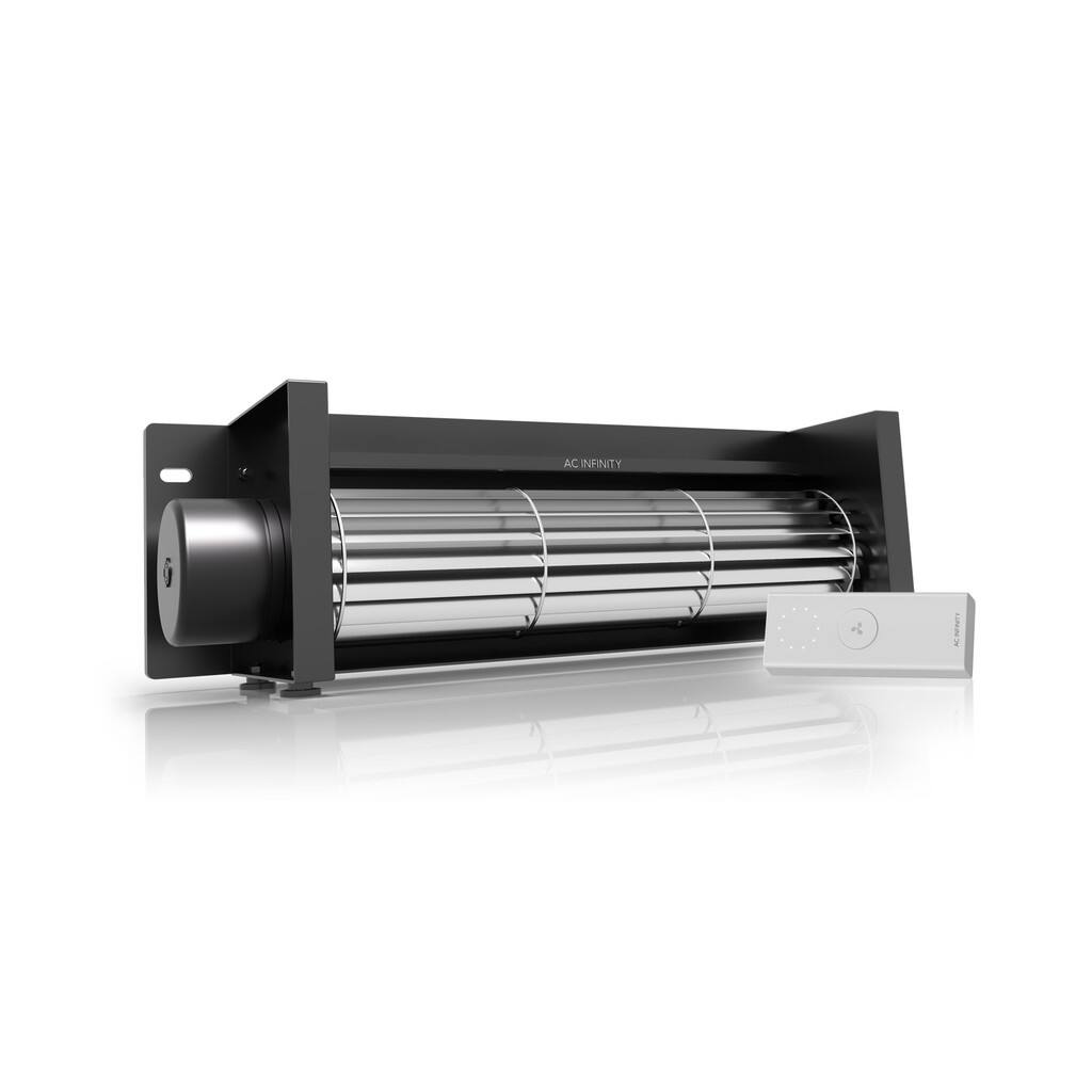Front. AC Infinity - AC Infinity AIRBLAZE S12, Fireplace Blower 12" with Wireless Speed Controller.