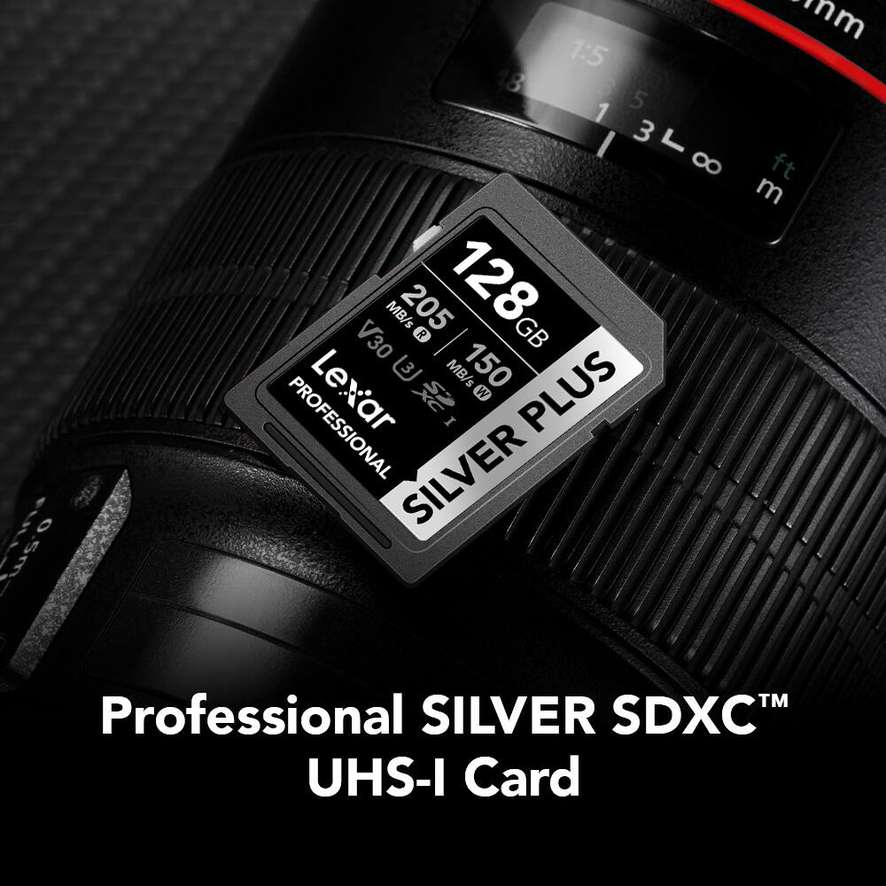 0.5m 1:5 18 1 5 3 L 8 MB/s 205 128 V30 GB 3 MB/s 150 S PLUS S W PROFESSIONAL I SILVER SDXCTM UHS-I Card

Professional SILVER SDXC™ UHS-I Card