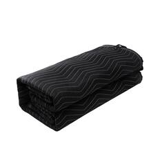 Front. VEVOR - Sound Dampening Blanket, 96" x 80", Extra Large Studio Grommeted Blanket with Grommets, Light Blocker for Door Acoustic - Black.