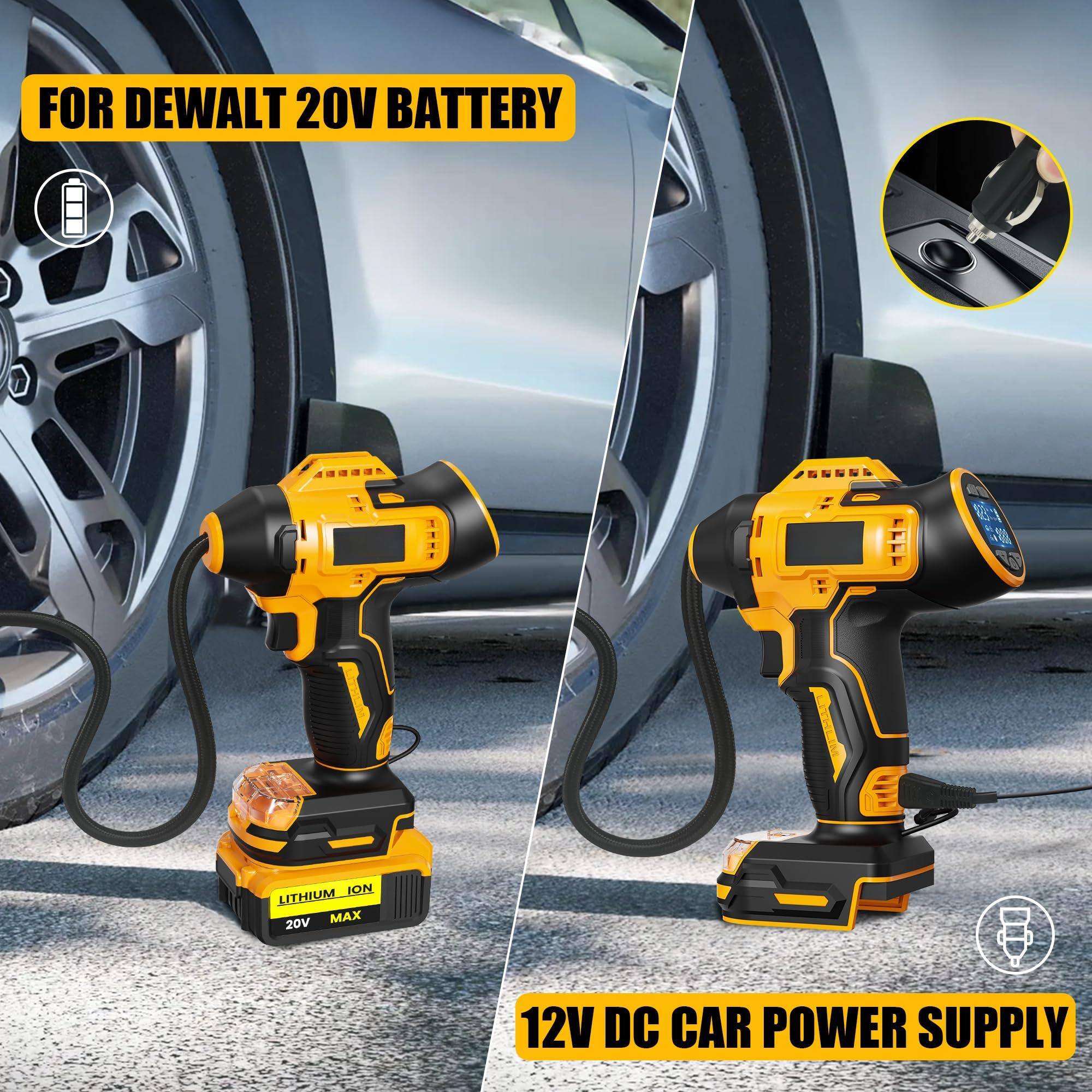 FOR DEWALT 20V BATTERY  
LITHIUM ION  
20V MAX  
12V DC CAR POWER SUPPLY