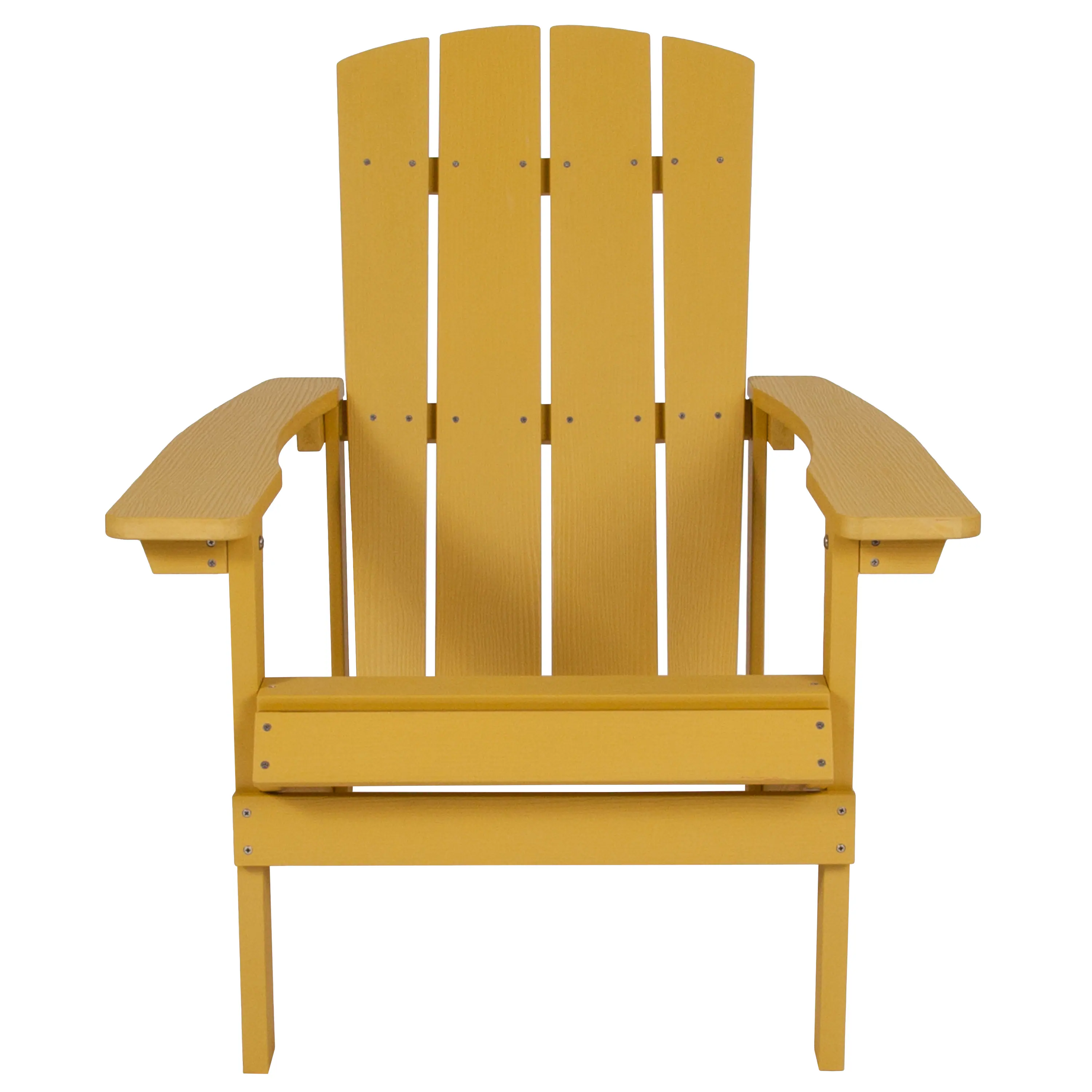 Alt View 8. Emma + Oliver - 4 Pack Outdoor All-Weather Poly Resin Wood Adirondack Chairs - Yellow.