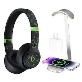 Beats - Solo 4 True Wireless On-Ear Headphones - Minecraft + Power Adapter & Headphone Stand/Charging Pad