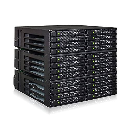 Front. Icy Dock - ToughArmor MB924IP-B Drive Enclosure for 5.25" SATA, Serial Attached SCSI [SAS] - Mini-SAS Host Interface External.