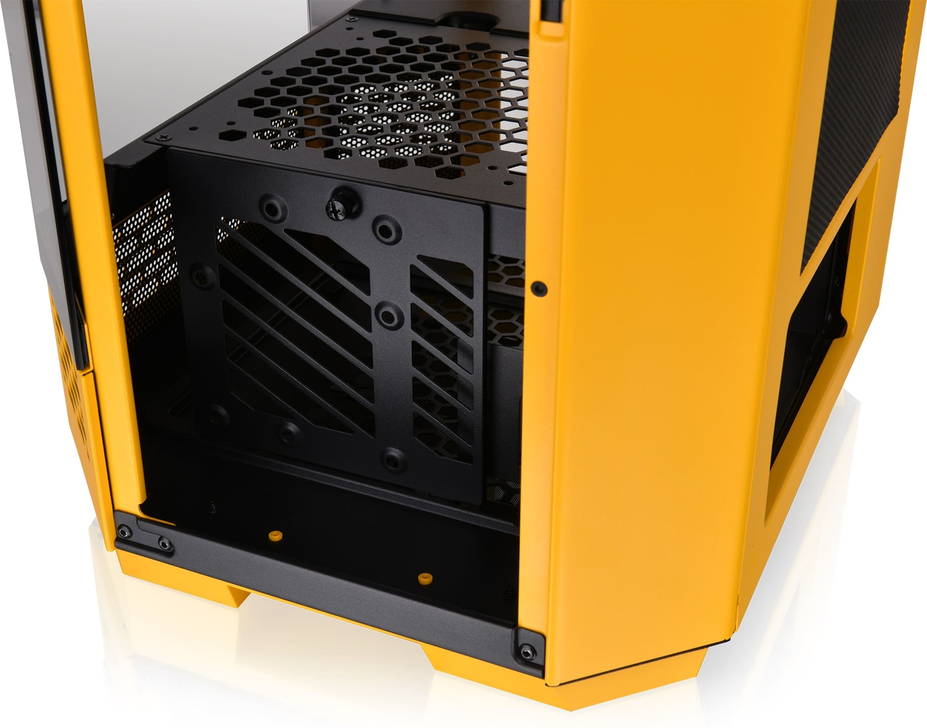 Alt View 34. Thermaltake - The Tower 300 Micro ATX PC Case - Bumblebee Yellow.