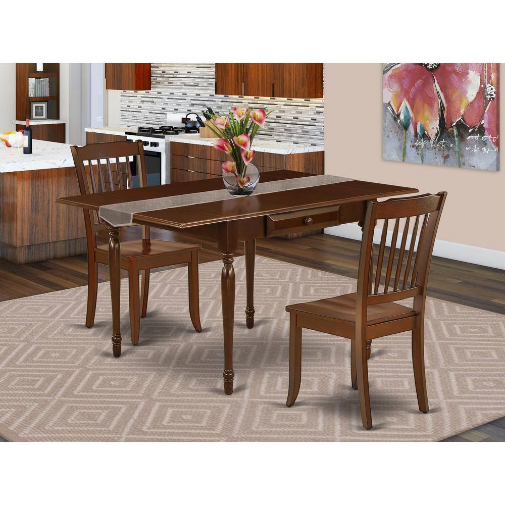 Angle. East West Furniture - Dining Room Set Mahogany - Brown.
