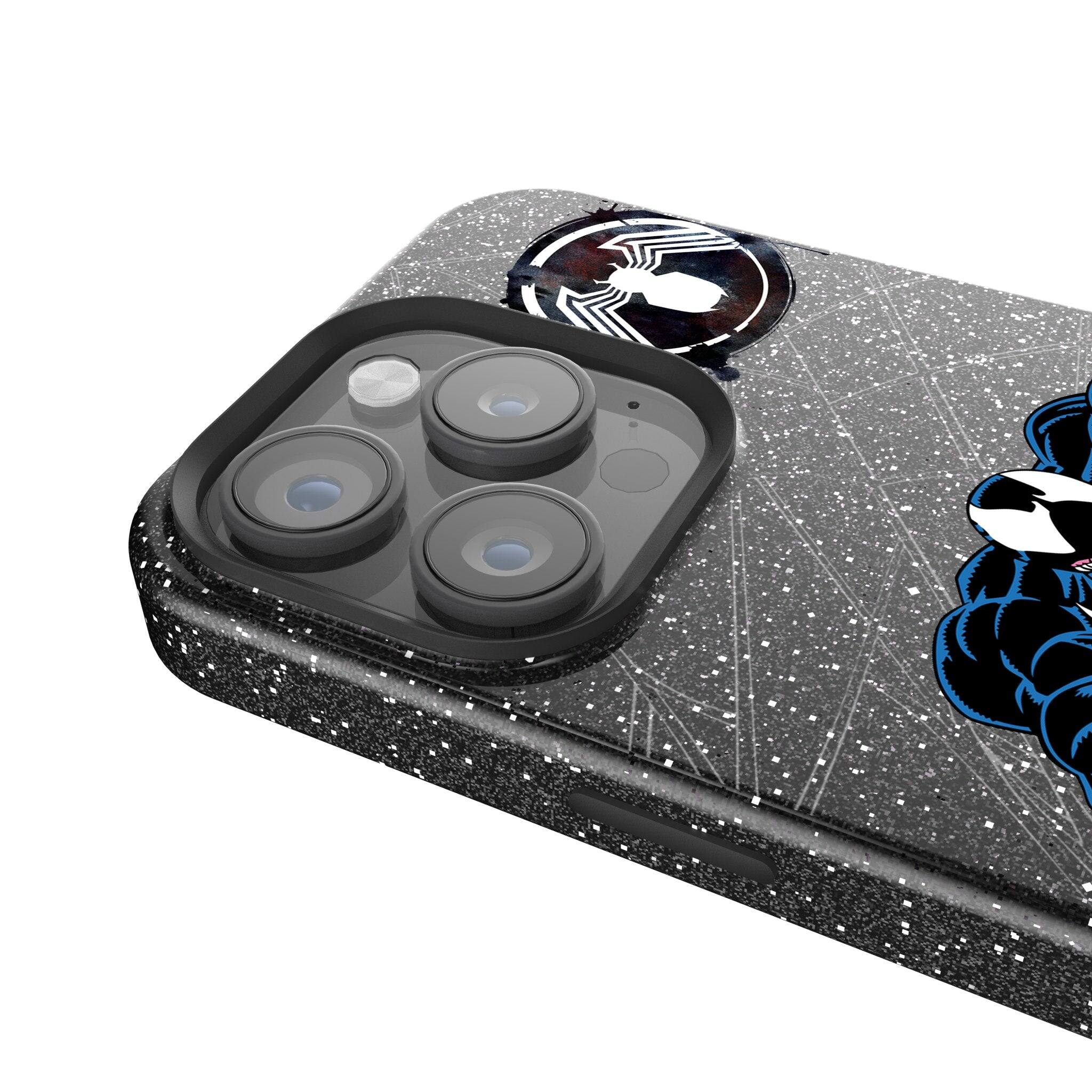 Back. Keyscaper - Marvel MechLine Black Bling Phone Case - Apple iPhone 14 Plus - Venom.