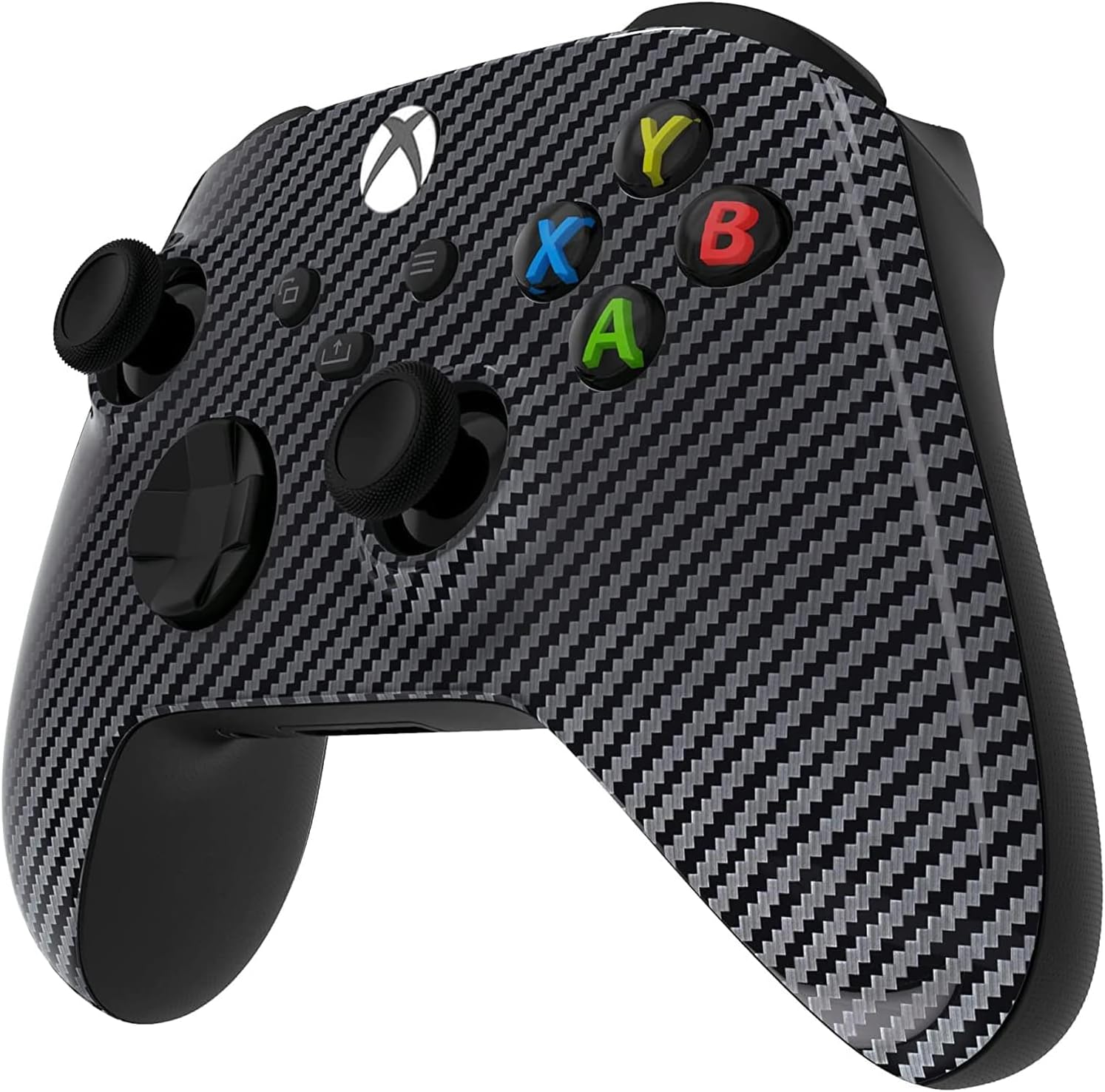 Angle. Custom Controllerzz - Custom Wireless Controller for Xbox Series X|S, Xbox One, & PC - Glossy Carbon Fiber.