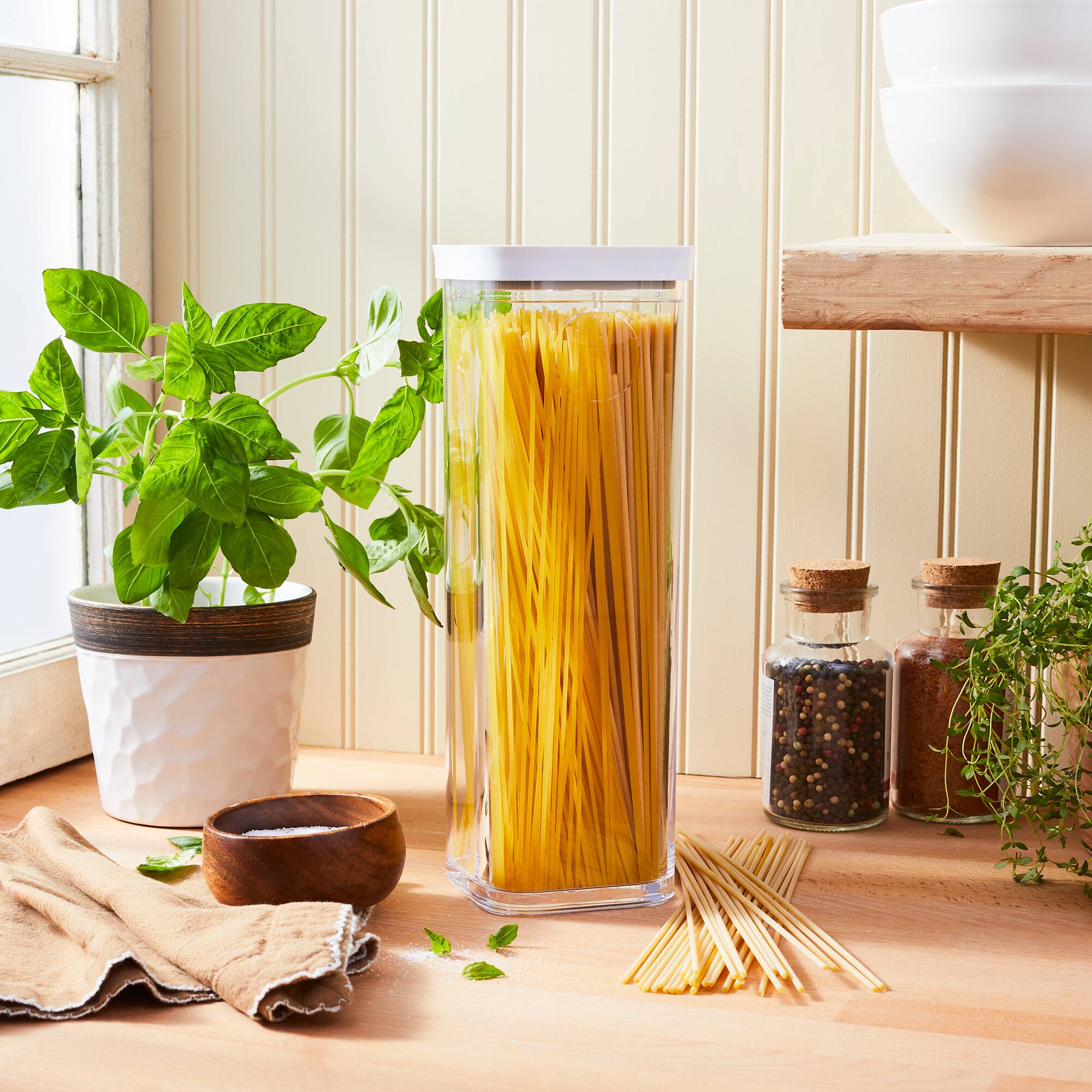 Alt View 5. ZWILLING - ZWILLING Fresh & Save Cube Boxes, Plastic, Airtight Dry Food Storage Container, Small X-Tall Cube, 4S Container, 1.8-qt - Clear.