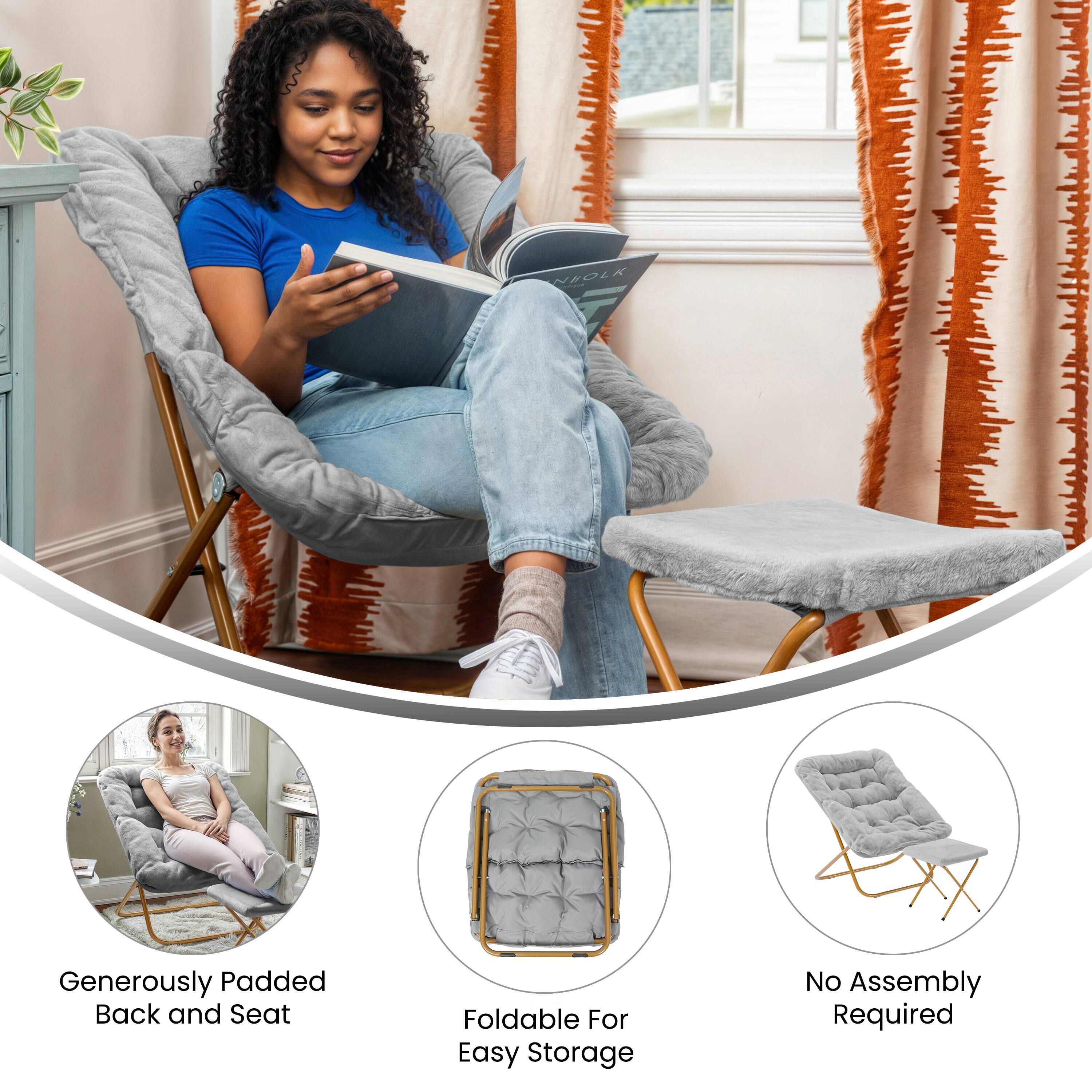 ROLK  
Generously Padded Back and Seat  
Foldable For Easy Storage  
No Assembly Required