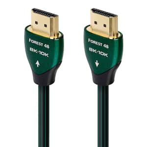 AudioQuest - Forest 48 5' 4K-8K-10K 48Gbps In-Wall Rated HDMI Cable - Black with Green Stripes