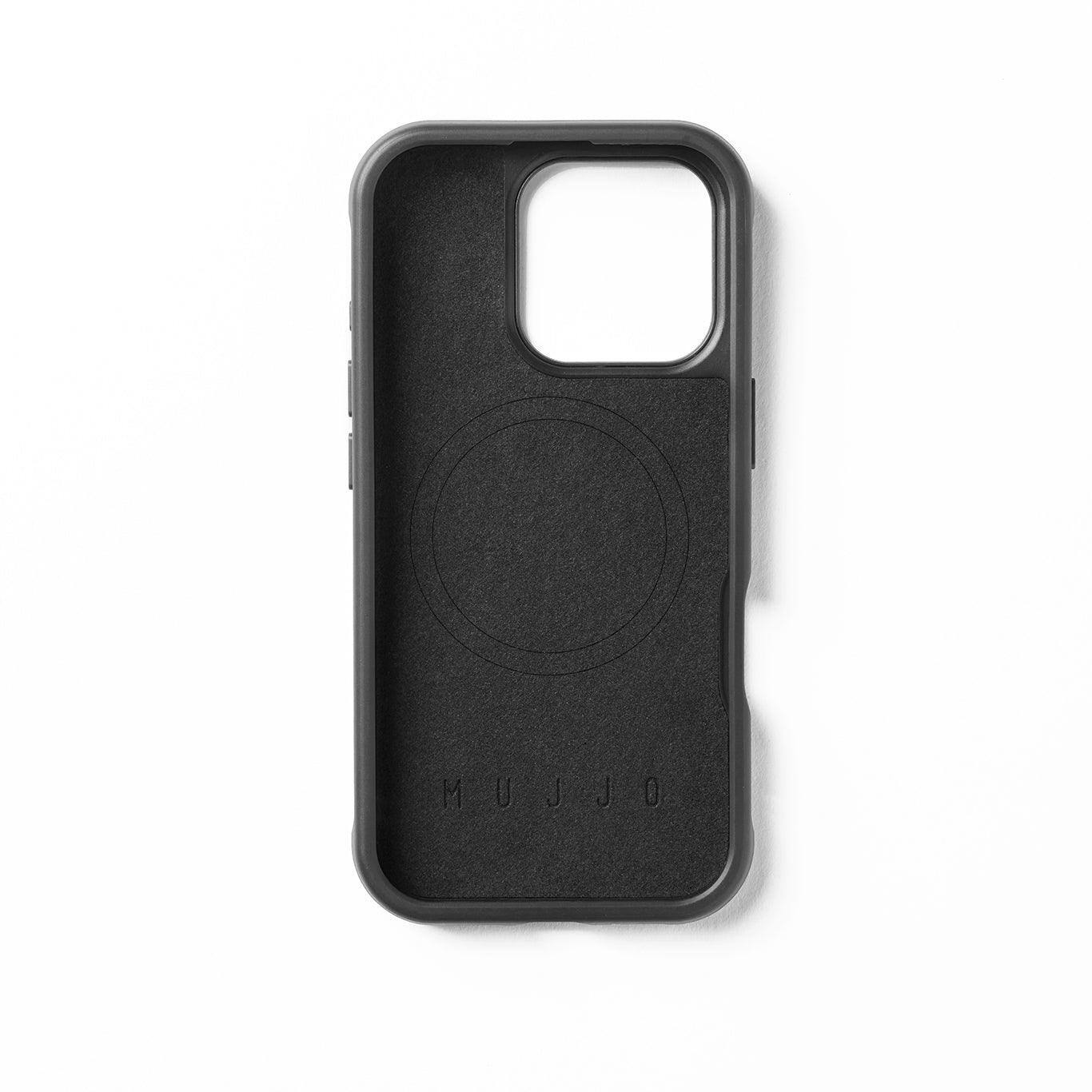 Alt View 1. Mujjo - iPhone 16 Pro Shield Case - Black.