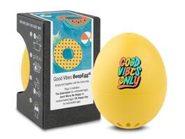 BrainStream - Good Vibes BeepEgg Egg Timer Musical Egg Cooker for Soft Medium & Hard Boiled Eggs - Yellow