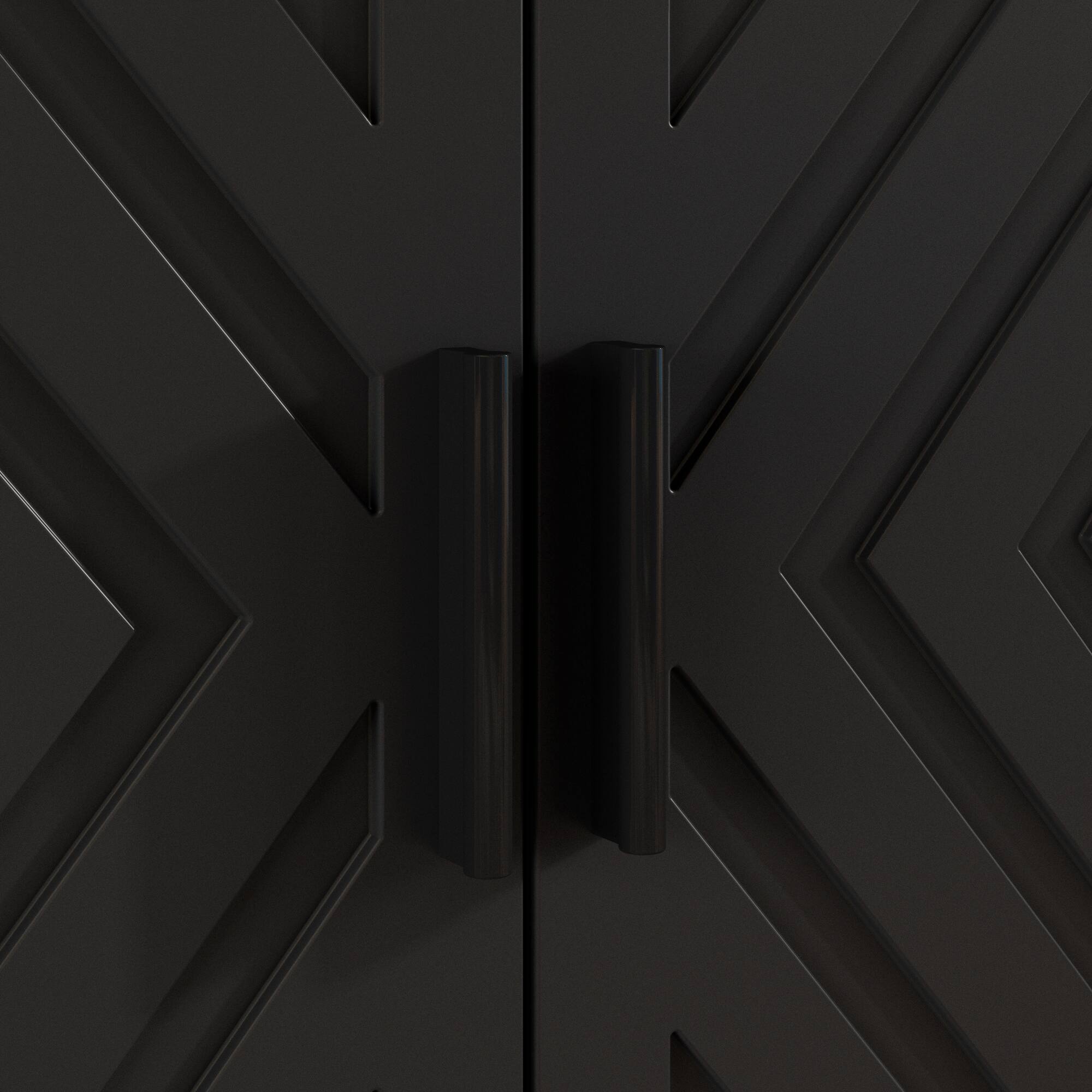 Alt View 4. FUFU & GAGA - FUFU&GAGA Geometric - Door Storage Cabinet: Multi - Scene Organizer with Anti - Tip - Black.